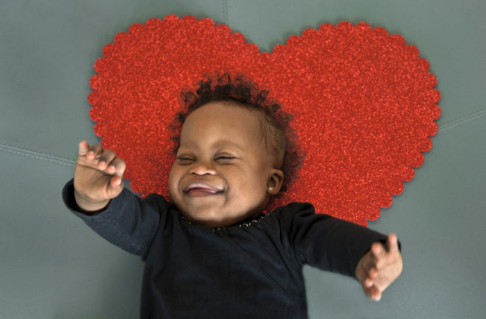 Laurel on red heart