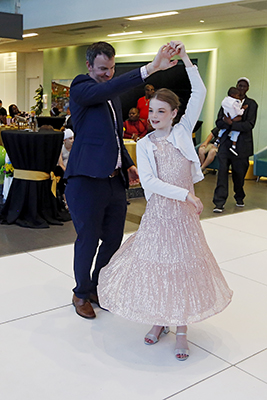Patient and dad dance at CHoR oncology prom