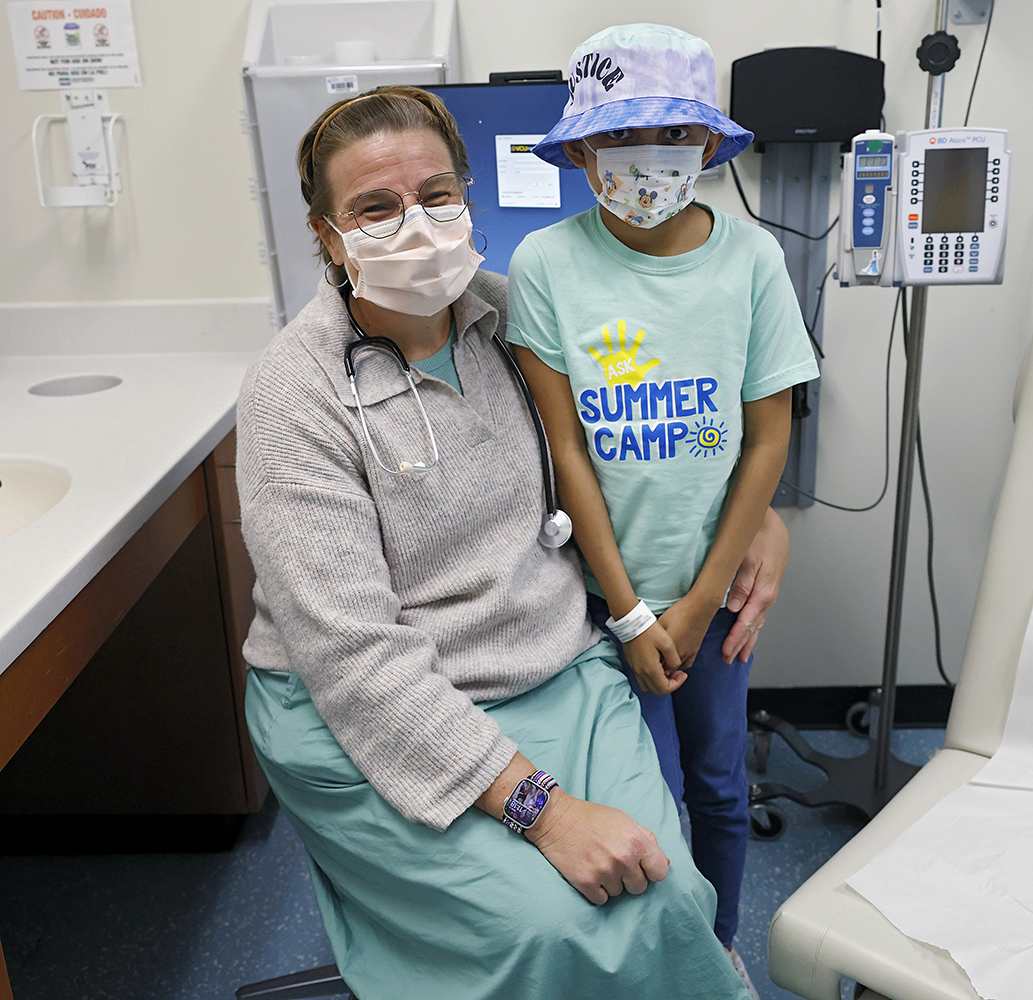 CHoR patient Estrella with her oncologist Dr. Frances Austin