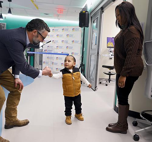 CHoR NICU grads Lennox Crutchfield and Hugh Cline celebrate the new NICU