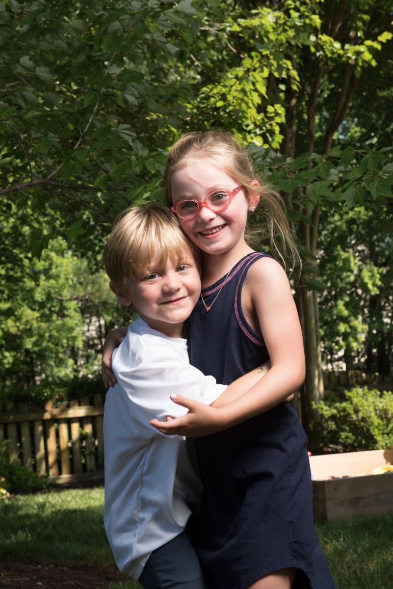 CHoR patient Aubrey with her little brother Wells