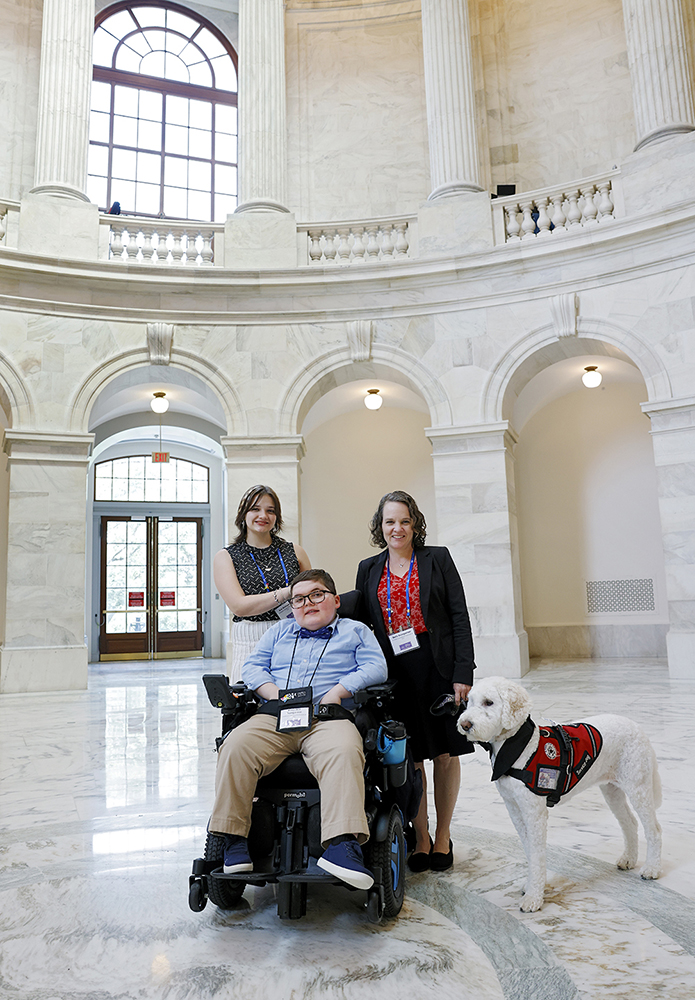 CHoR patient Ben and his family making Congressional visits during Family Advocacy Day