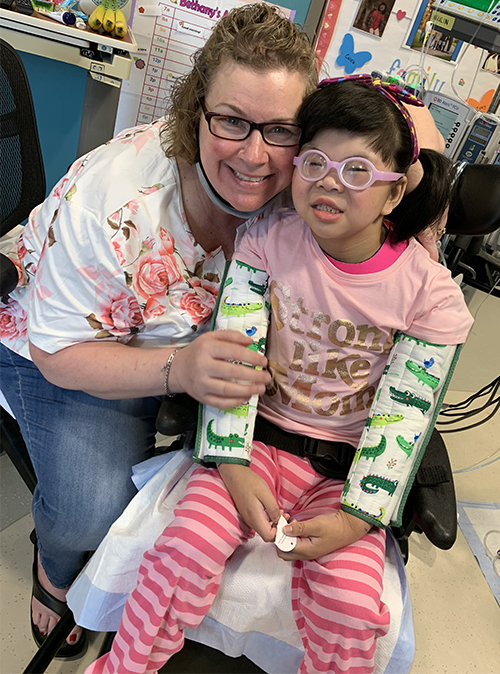 Bethany and mom ready to go home