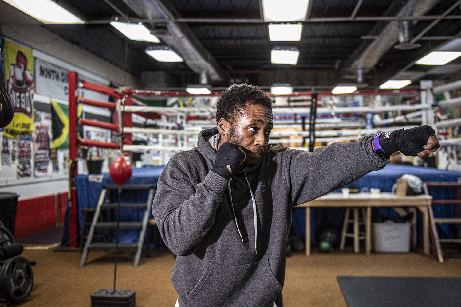 CHoR patient Walter Davis boxing