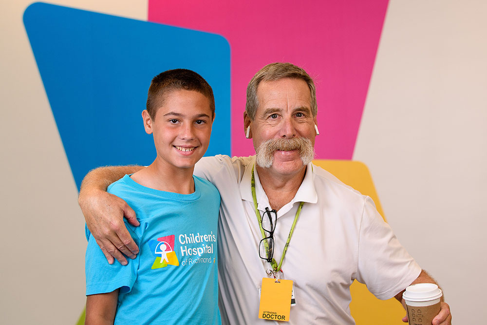 CHoR patient Tristan Brunelli with his nephrologist Dr. Tim Bunchman