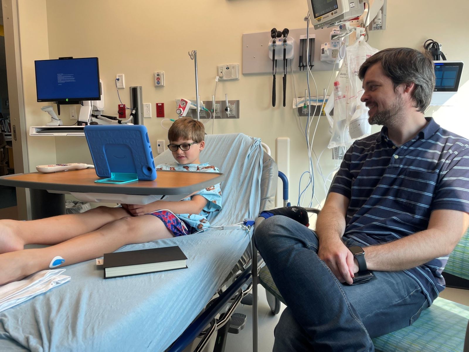 Connor in the emergency department at CHoR
