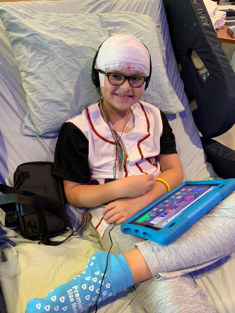 Connor undergoes testing at CHoR's epilepsy monitoring unit