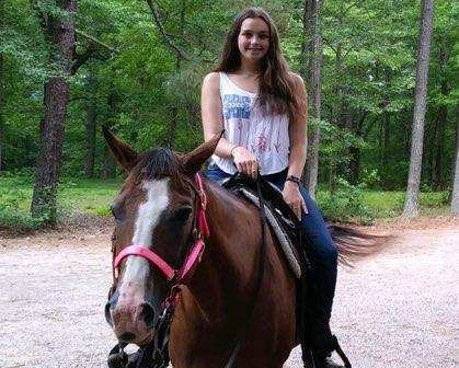 Safety note: Always wear a helmet when actively riding a horse.