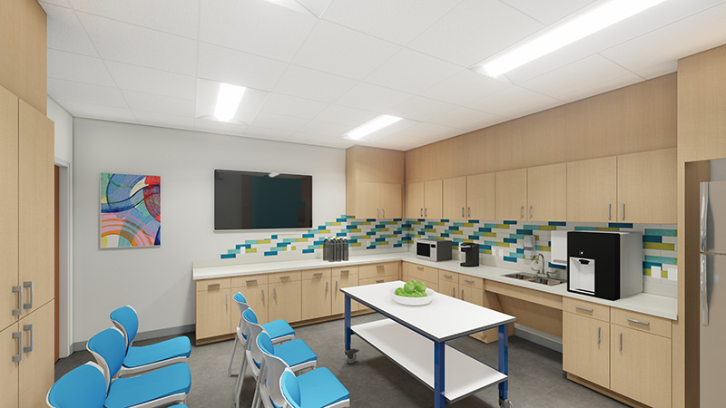 A sketch of the classroom space in CHoR's new Family Resource Center