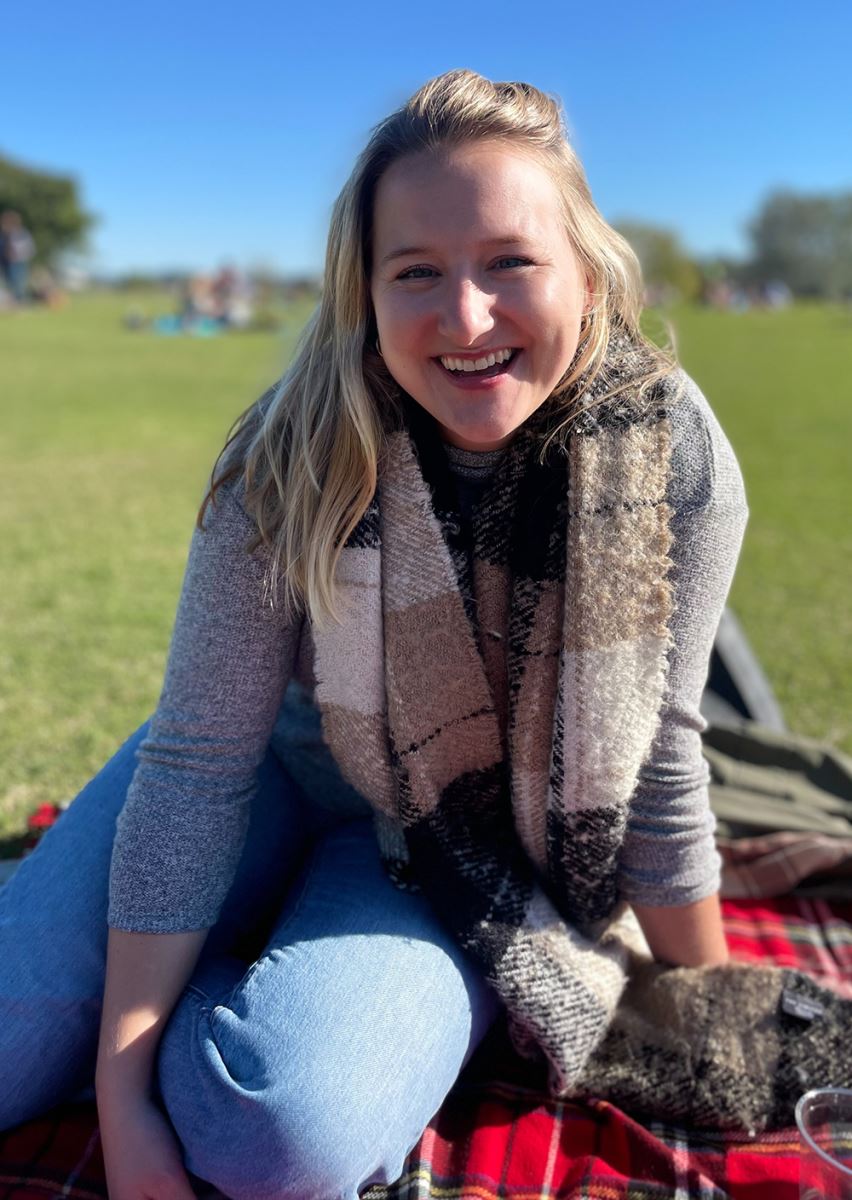 CHoR nurse Hannah Humrich outside
