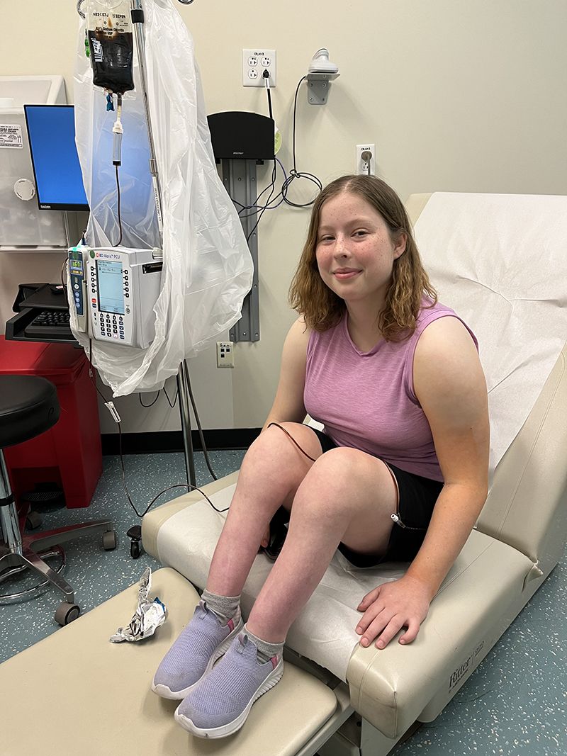 CHoR patient Hannah Smith at an appointment
