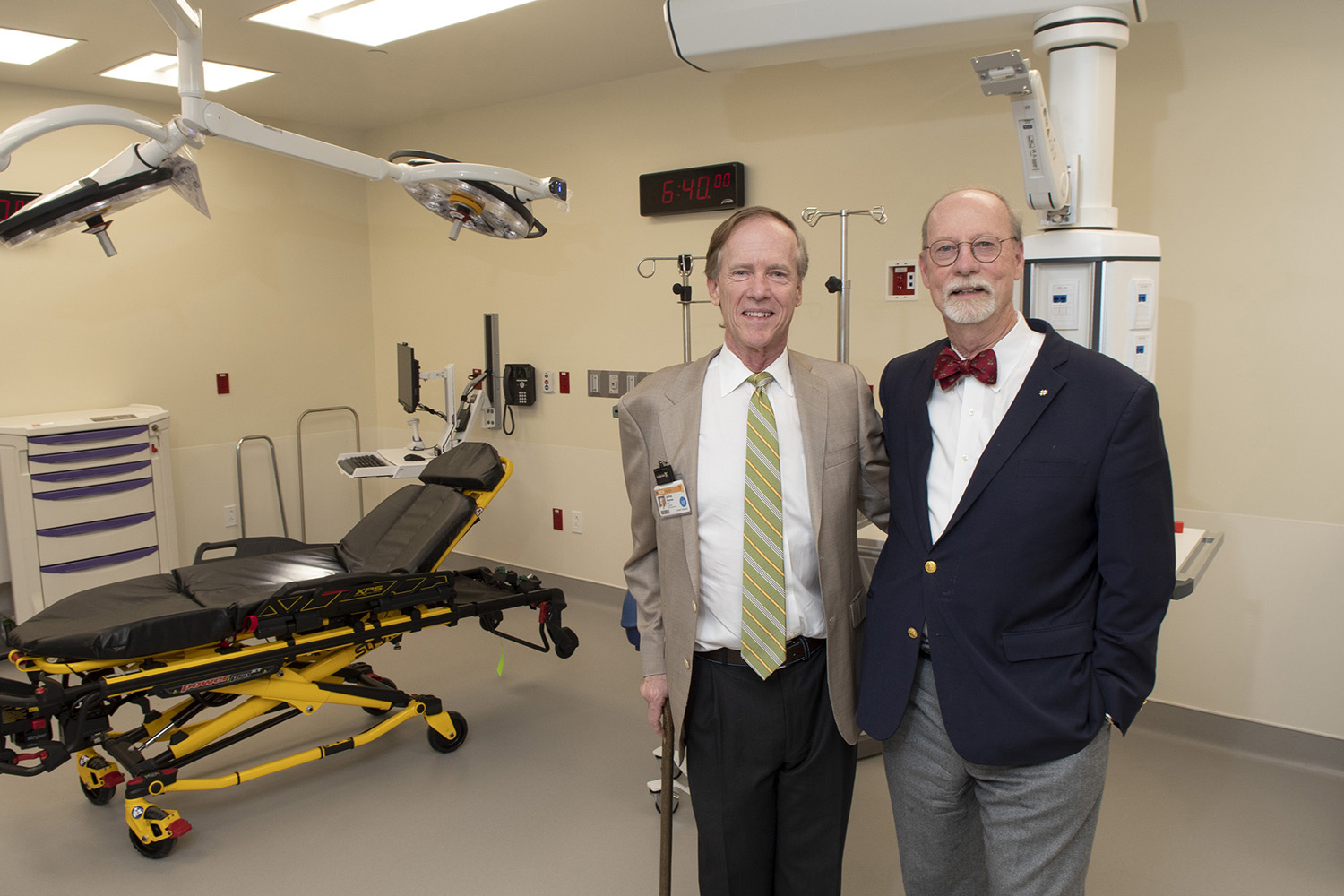 CHoR's Dr. Jeffrey Haynes and Charles Bagwell in the trauma bay