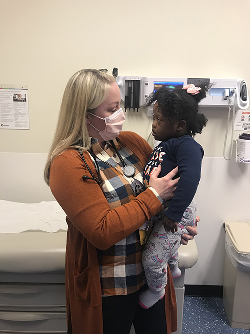 Dr. Carter with heart care patient