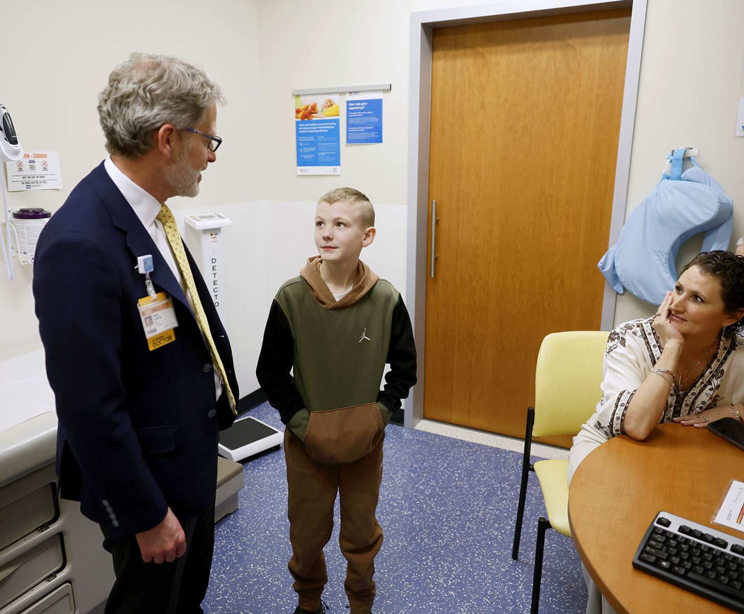 Patient Keegan Bowles with his CHoR surgeon Dr. David Lanning