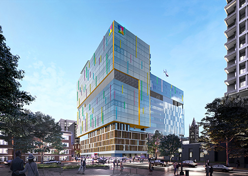 Exterior rendering of new Wonder Tower