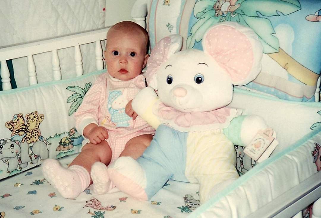 Dr. Jordan noble as a baby in her crib