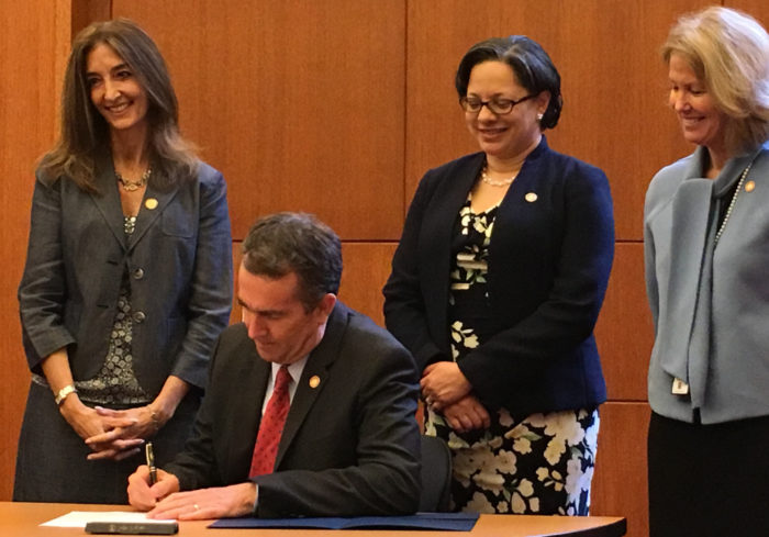 Northam Signing Car Seat Legislation