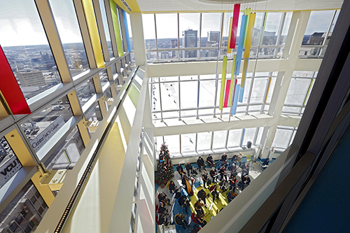 VCU Health Orchestra playing in the Children's Tower