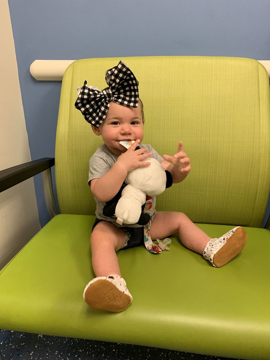 CHoR patient Quinn in the Children's Pavilion as a baby