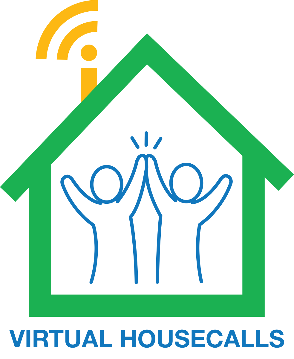 Virtual Housecalls green blue and yellow logo