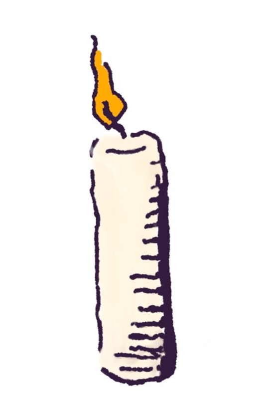 Drawing of a candle